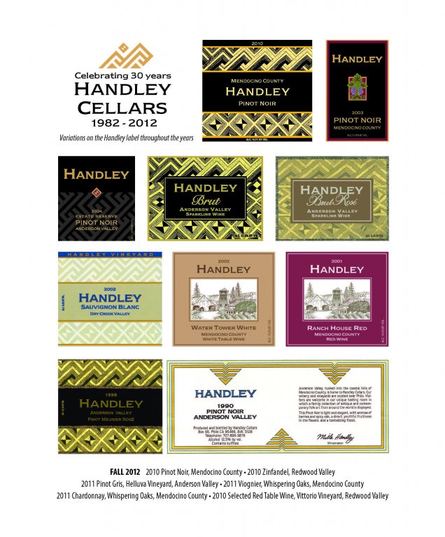 Handley Cellars, newsletters, digital print, wineries, marketing, print materials, Santa Rosa, AJ Printing and Graphics, Wine Country Signs, color photos, wine labels, 