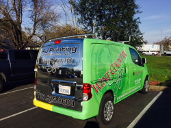 vehicle wrap, vehicle graphic, wrap, graphic, perforated vinyl, window wrapping, wine country signs, aj printing & graphics, printing, transit advertising, transit marketing, advertising, marketing, van