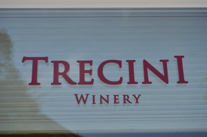 Trecini Winery, vinyl window graphics, Santa Rosa, Sonoma County, California, AJ Printing & Graphics and Wine Country Signs, wine, wineries, signage, visual communications, marketing 