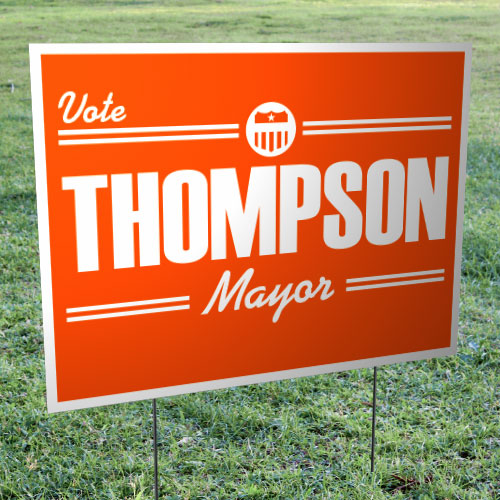 political signs, yard signs, corrogated plastic signs, outdoor signs, run for mayor signs, easy political signs, ground signs, AJ Printing and Graphics and Wine Country Signs, professional printing, digital printing, flatbed printing, vote for me signs, pvc signs, gator foam posters and signs, Santa Rosa, California