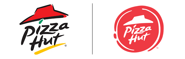 pizza hut, pizza, restuarants, italian food, modernism, modern design trends, logo, design, graphic design, modern, fortune 500 companies, simple logos, simple redesign, printing, marketing, branding, re-branding